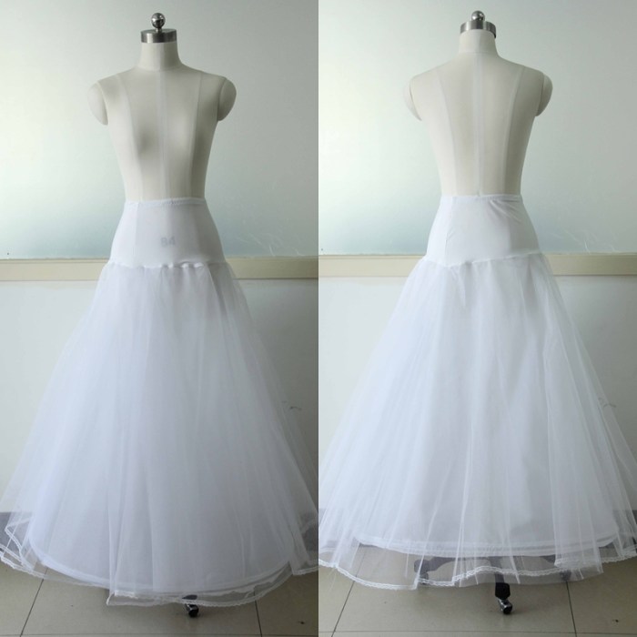 Wedding dress with underskirt